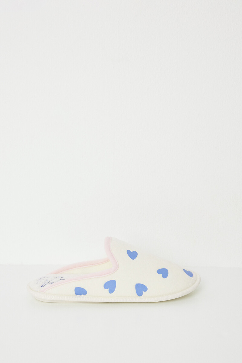 Women'secret Zapatillas Casa Velur Corazones