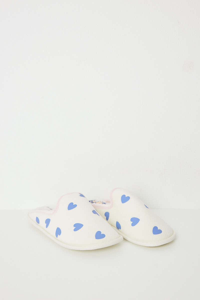 Women'secret Zapatillas Casa Velur Corazones