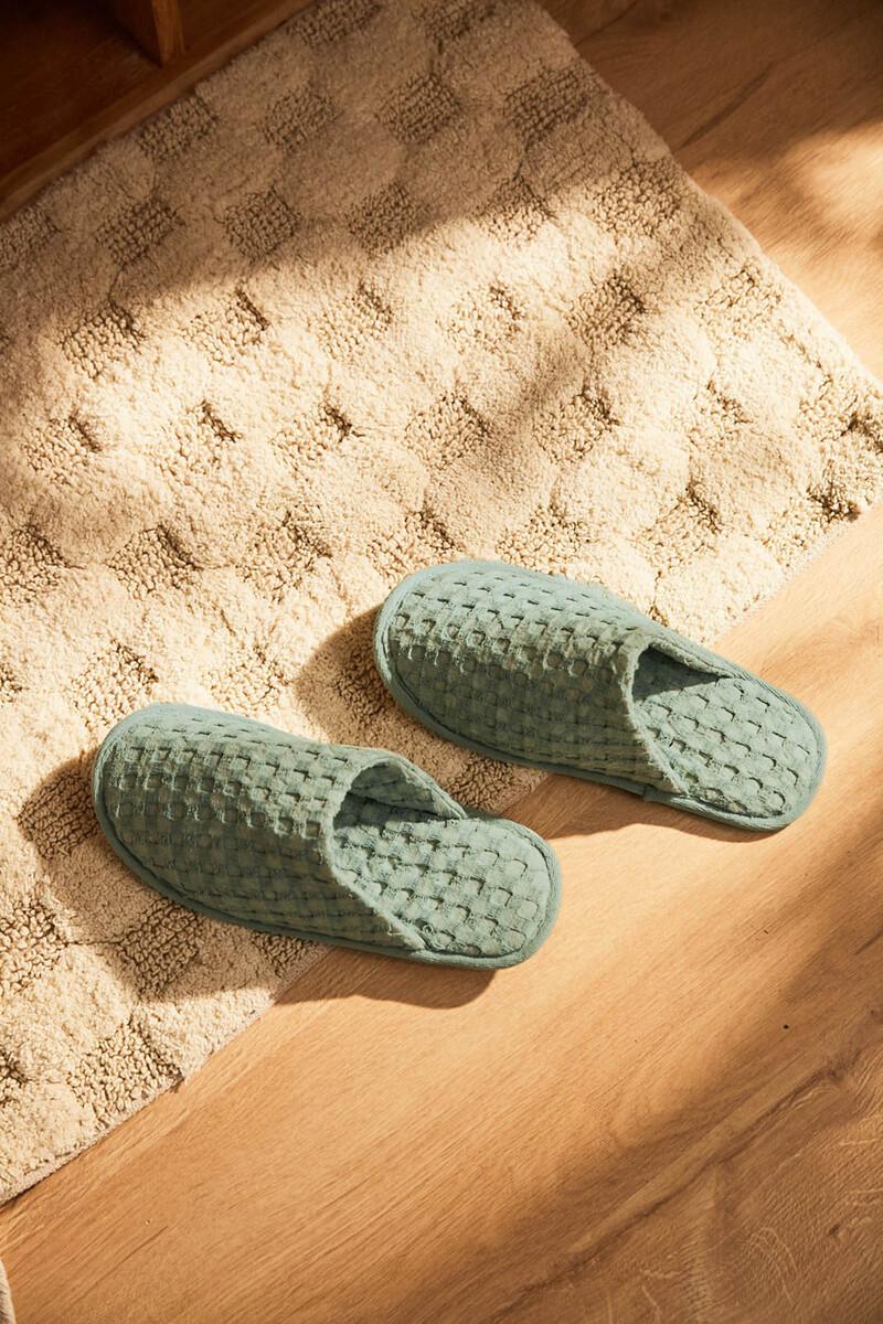 women'secret Zapatillas de algodón verde claro Ola