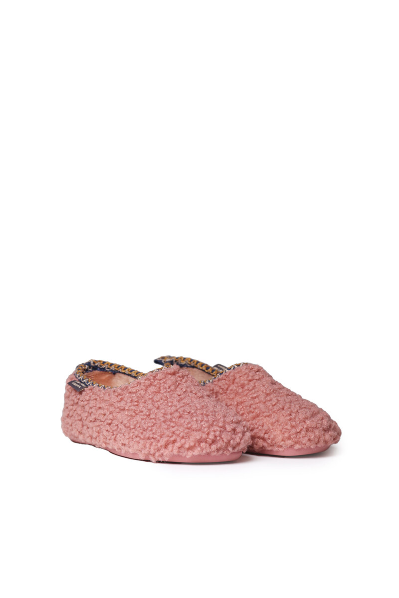 Women'secret Zapatilla Tipo Babucha Para Mujer En Borrego Rosa