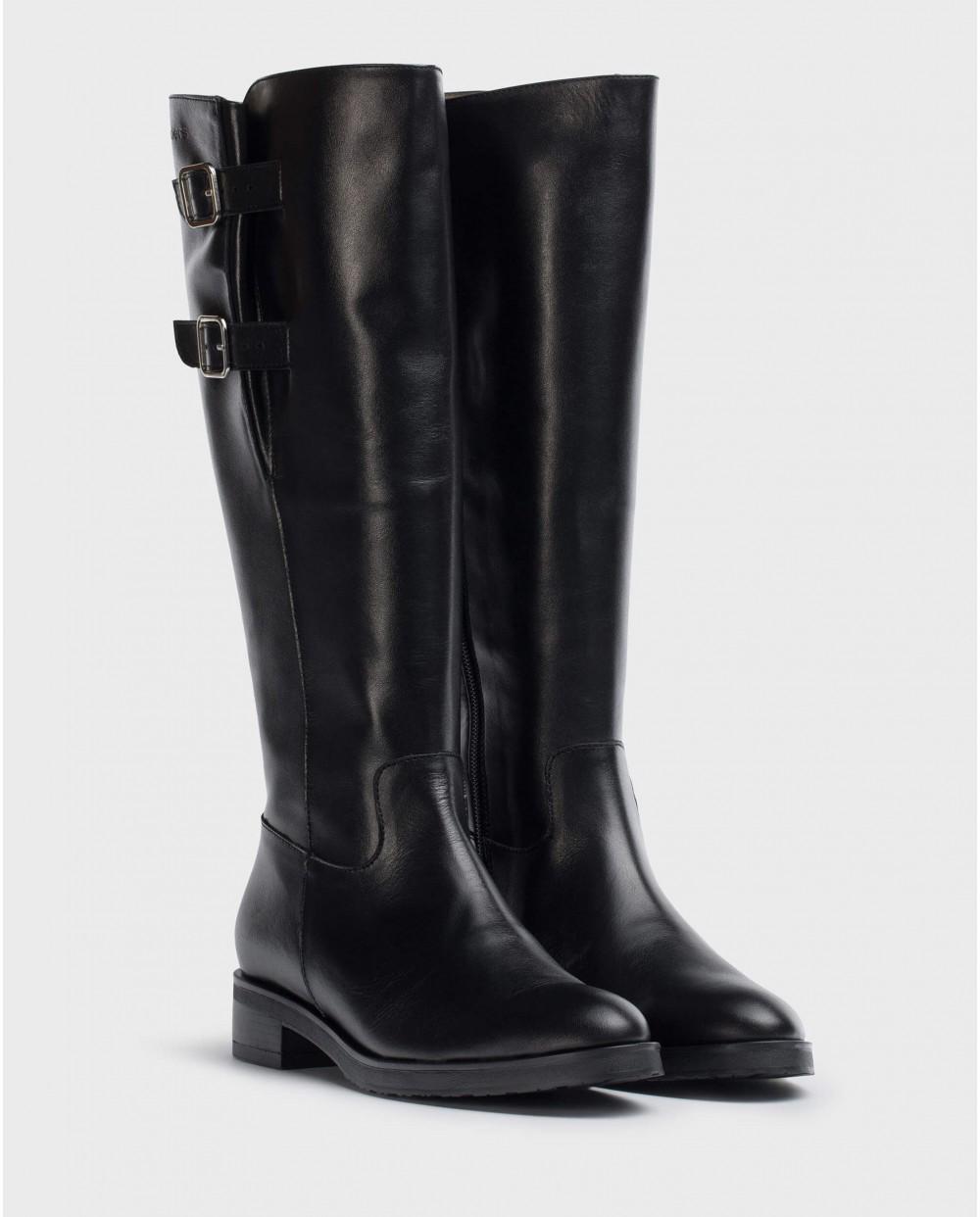 Wonders Botas DOUBLE Negras