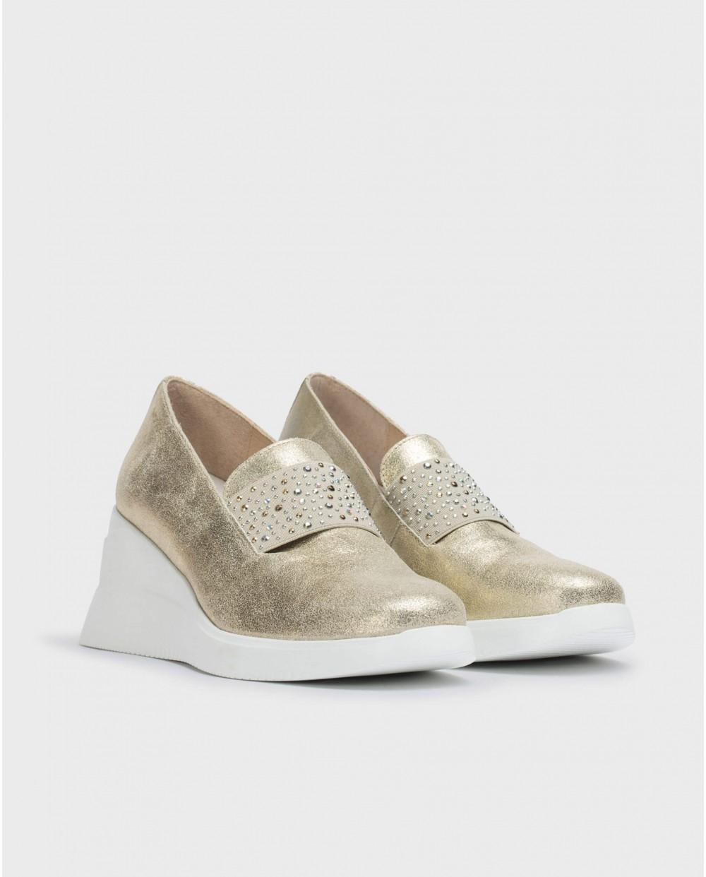 Wonders Mocasín BONE Dorado