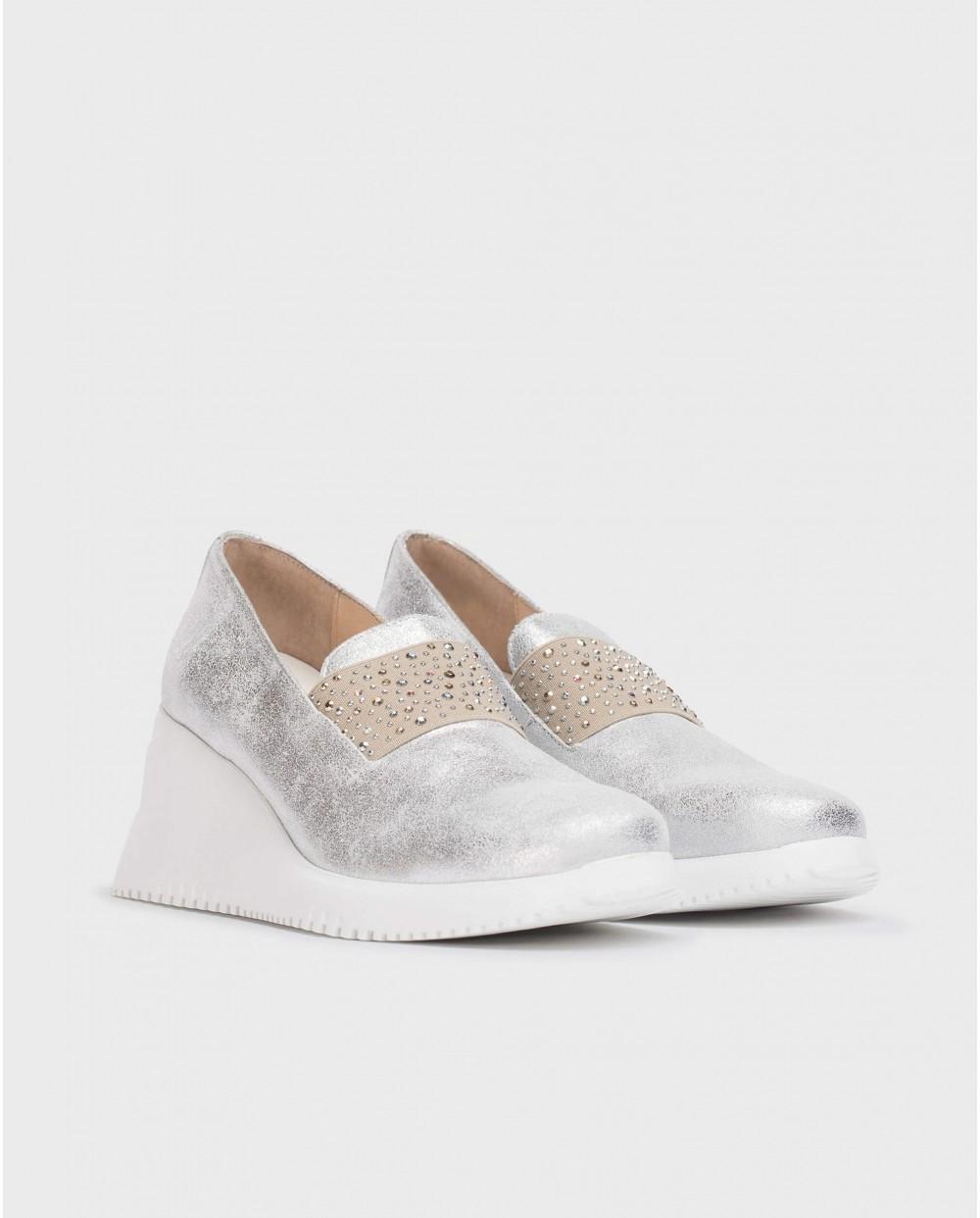 Wonders Mocasín BONE Plata