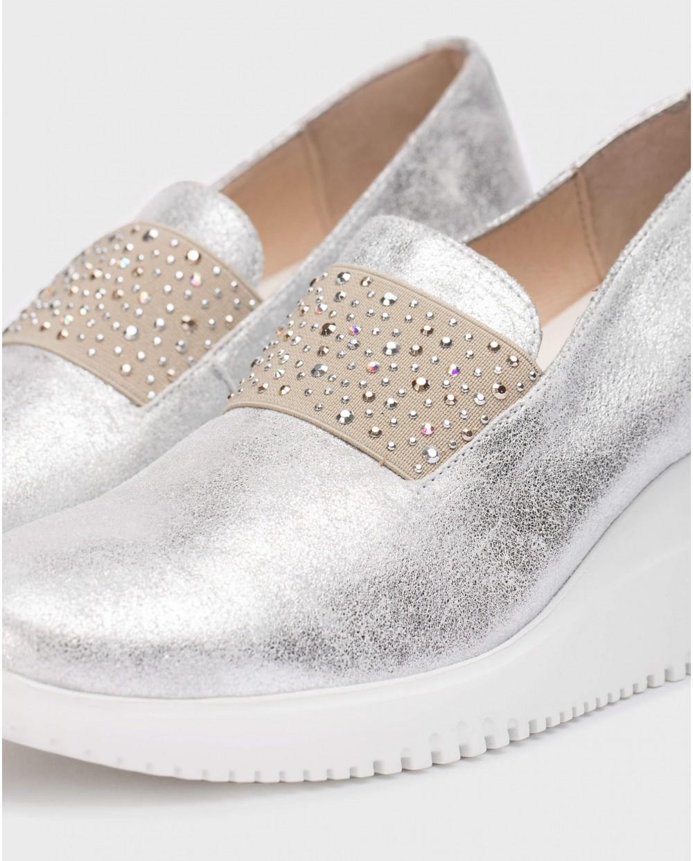 Wonders Mocasín BONE Plata