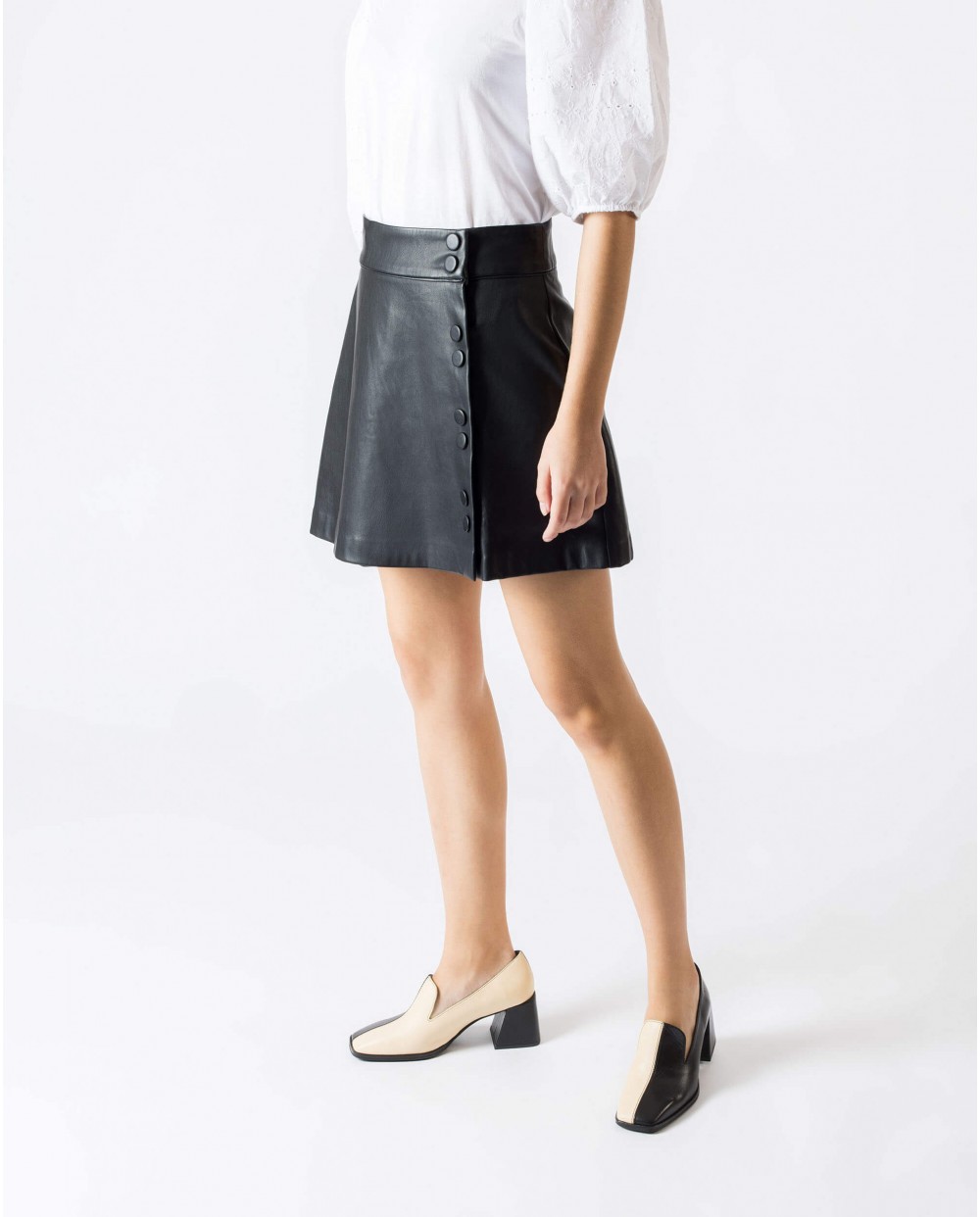 wonders Mocasín Fiodor bicolor negro