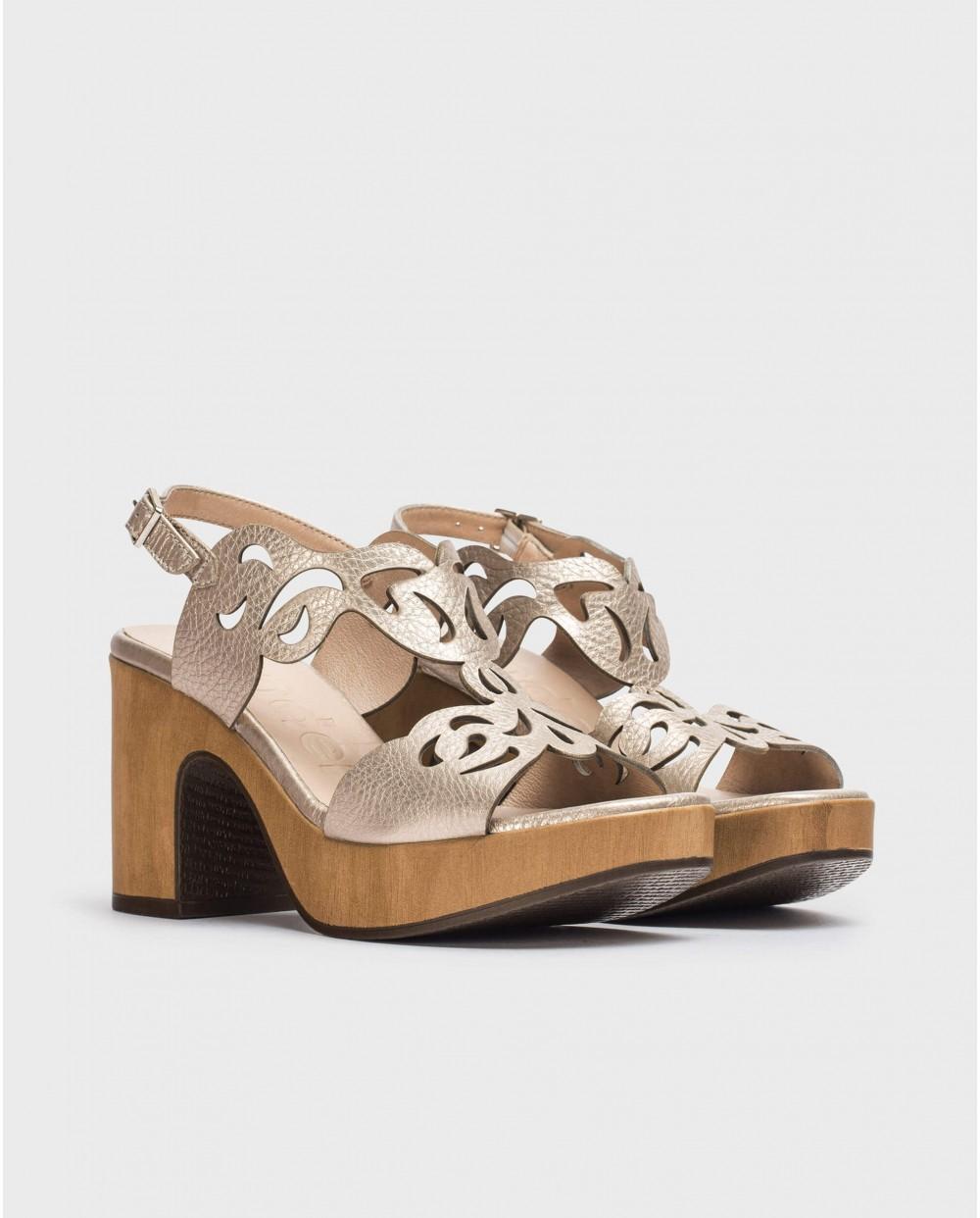 Wonders Sandalias AURORA Platino