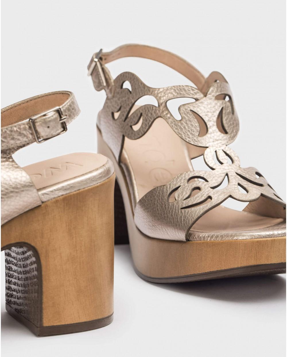 Wonders Sandalias AURORA Platino