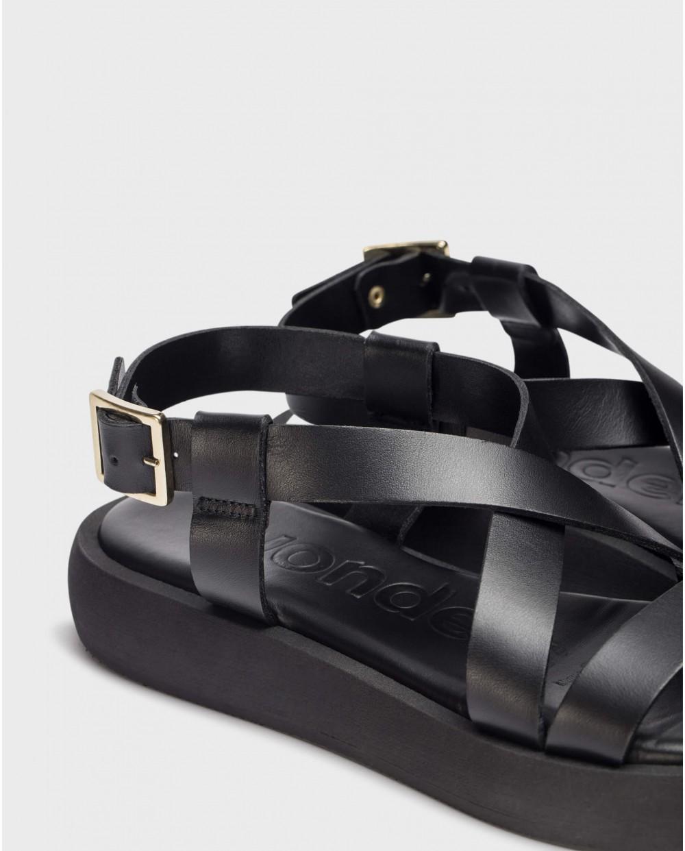 Wonders Sandalias AUSTRA Negras