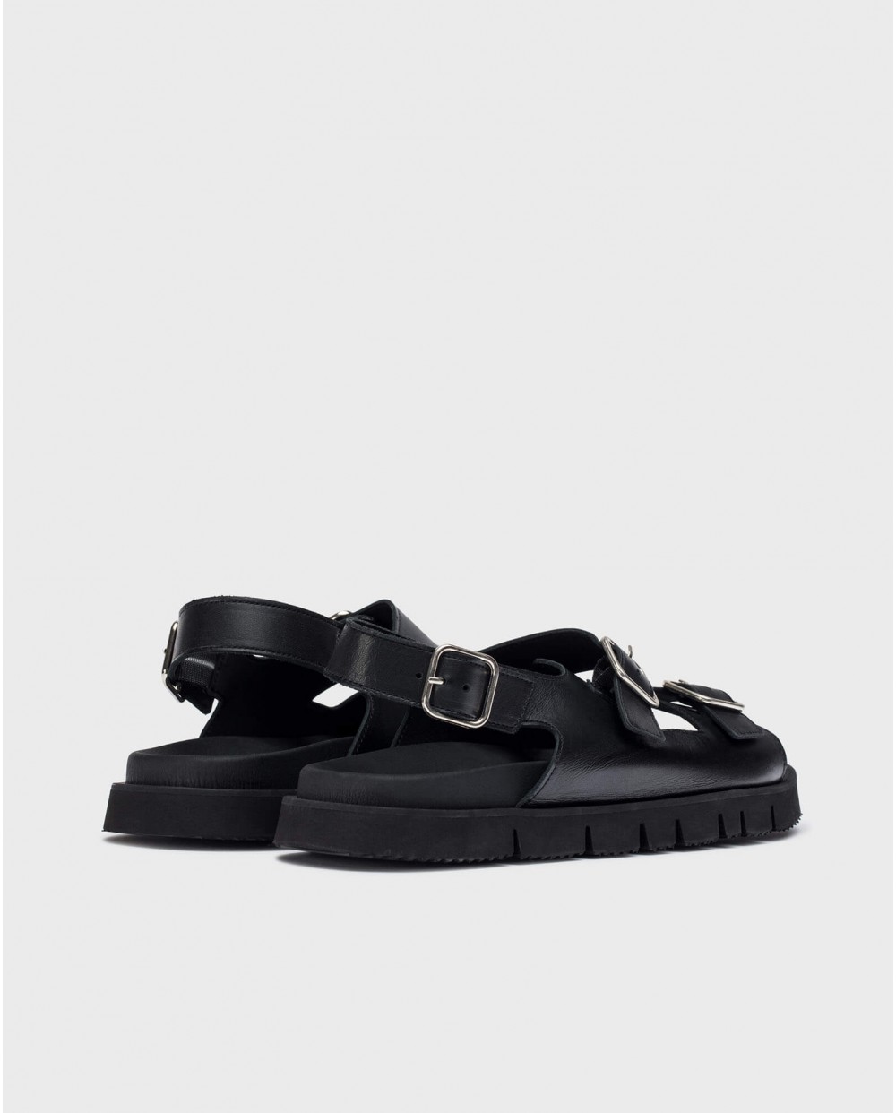 Wonders Sandalias BIRK Negro