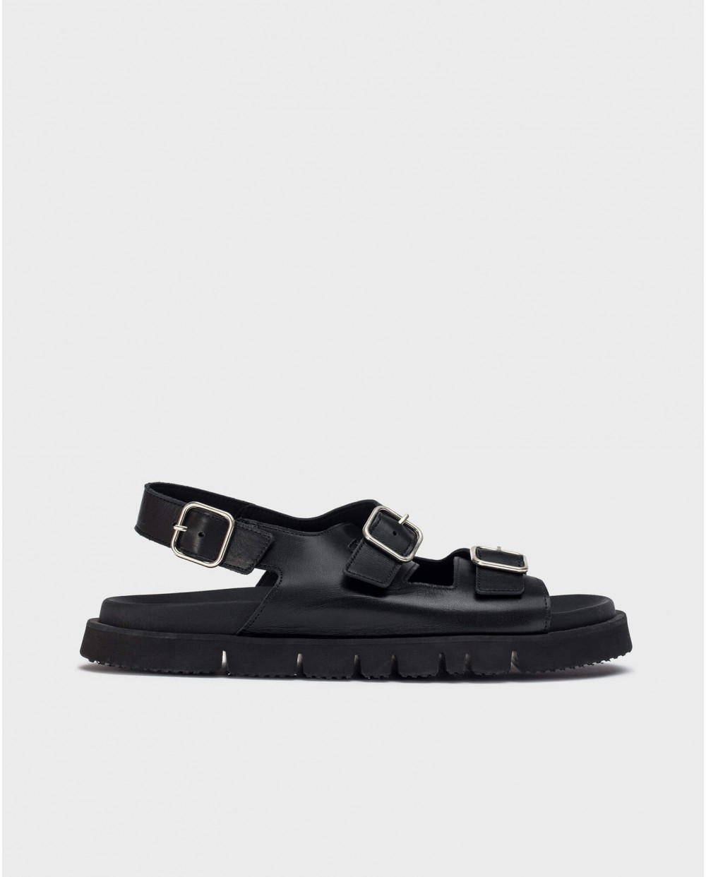 wonders Sandalias BIRK Negro