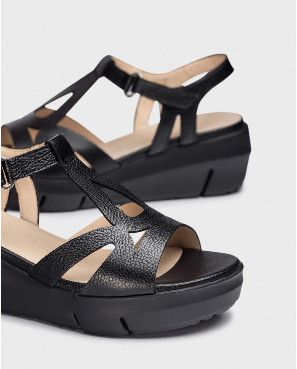 Wonders Sandalias BLANCA Negro