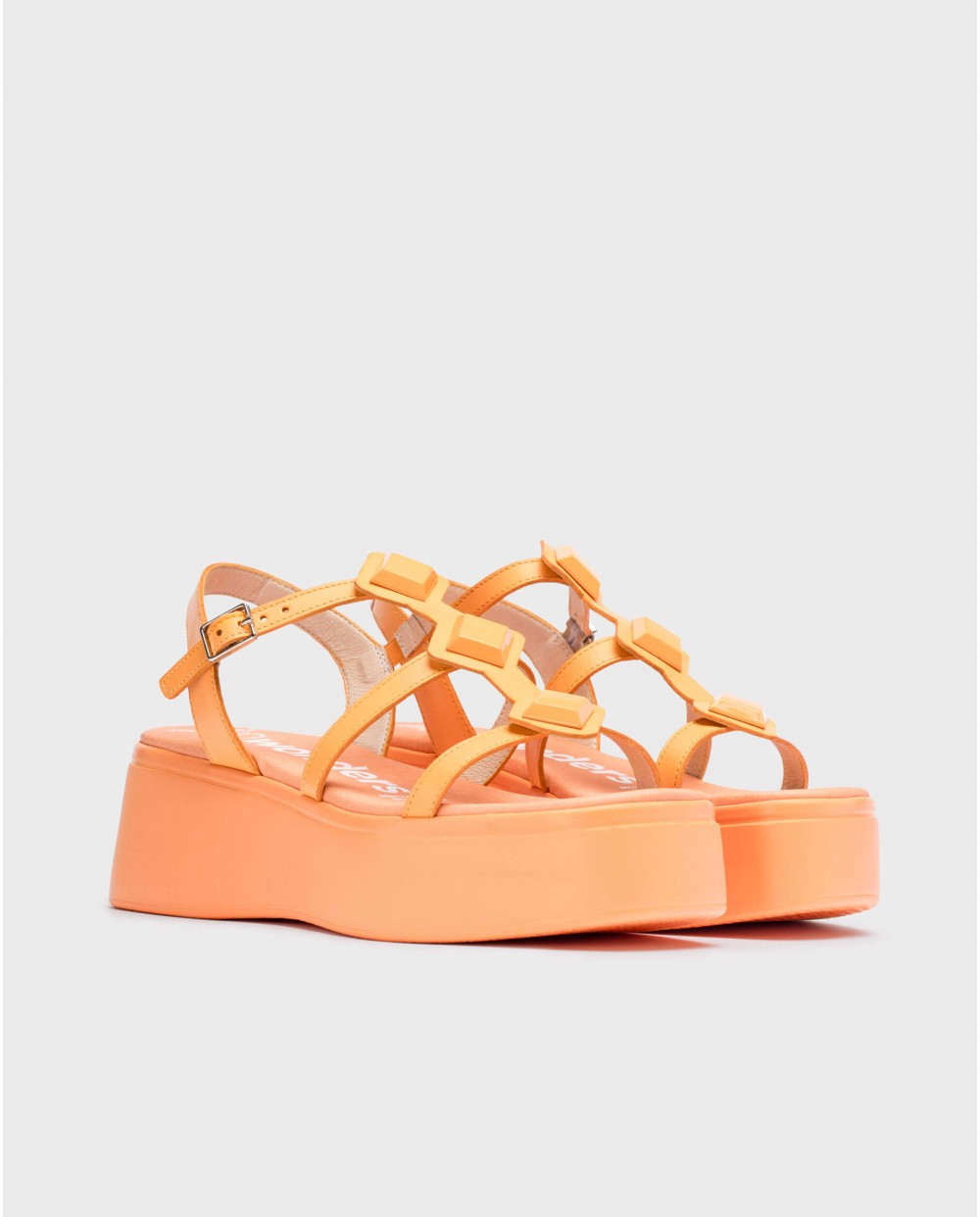 Wonders Sandalias Con Plataforma CAROLINA Naranja