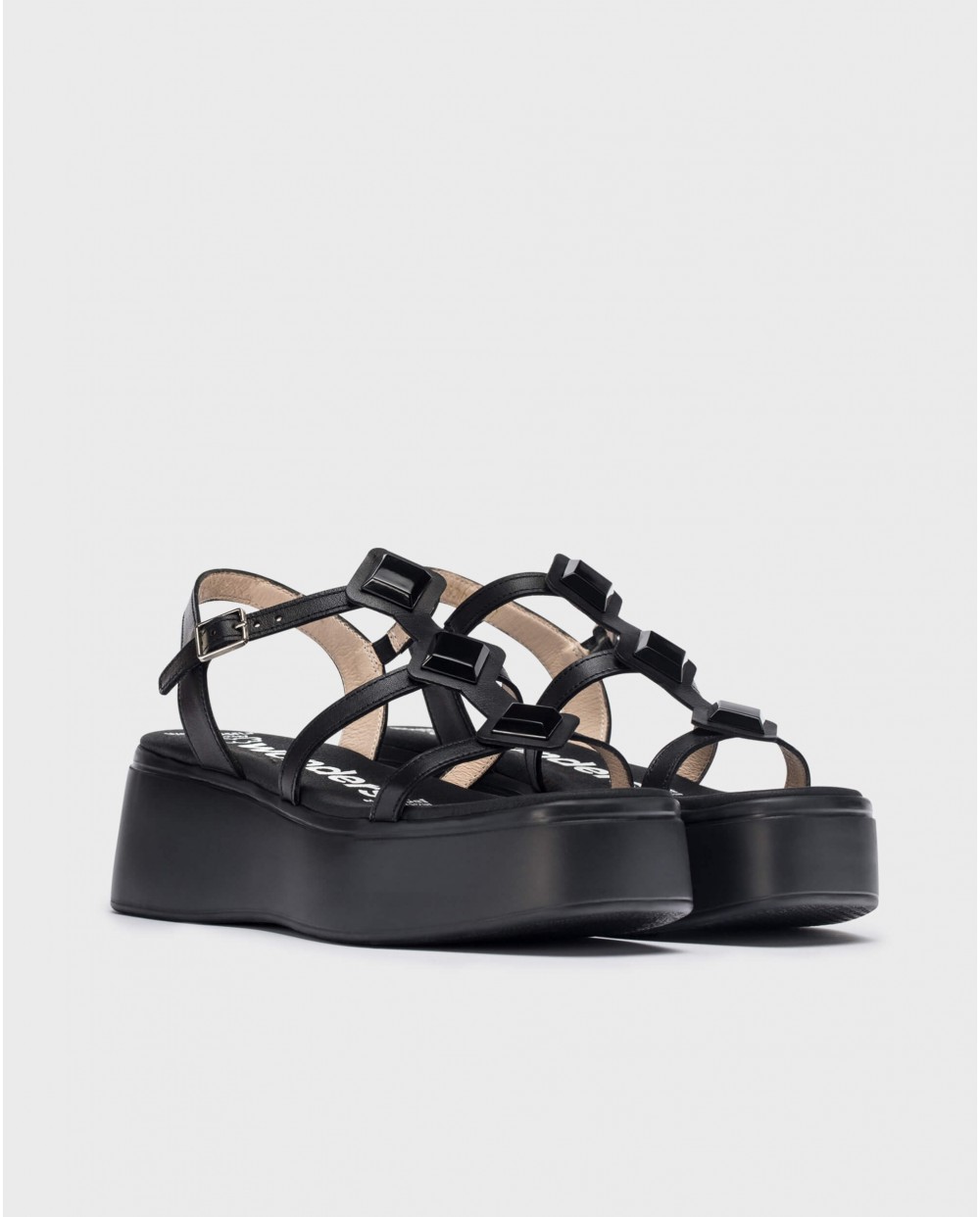 Wonders Sandalias Con Plataforma CAROLINA Negro