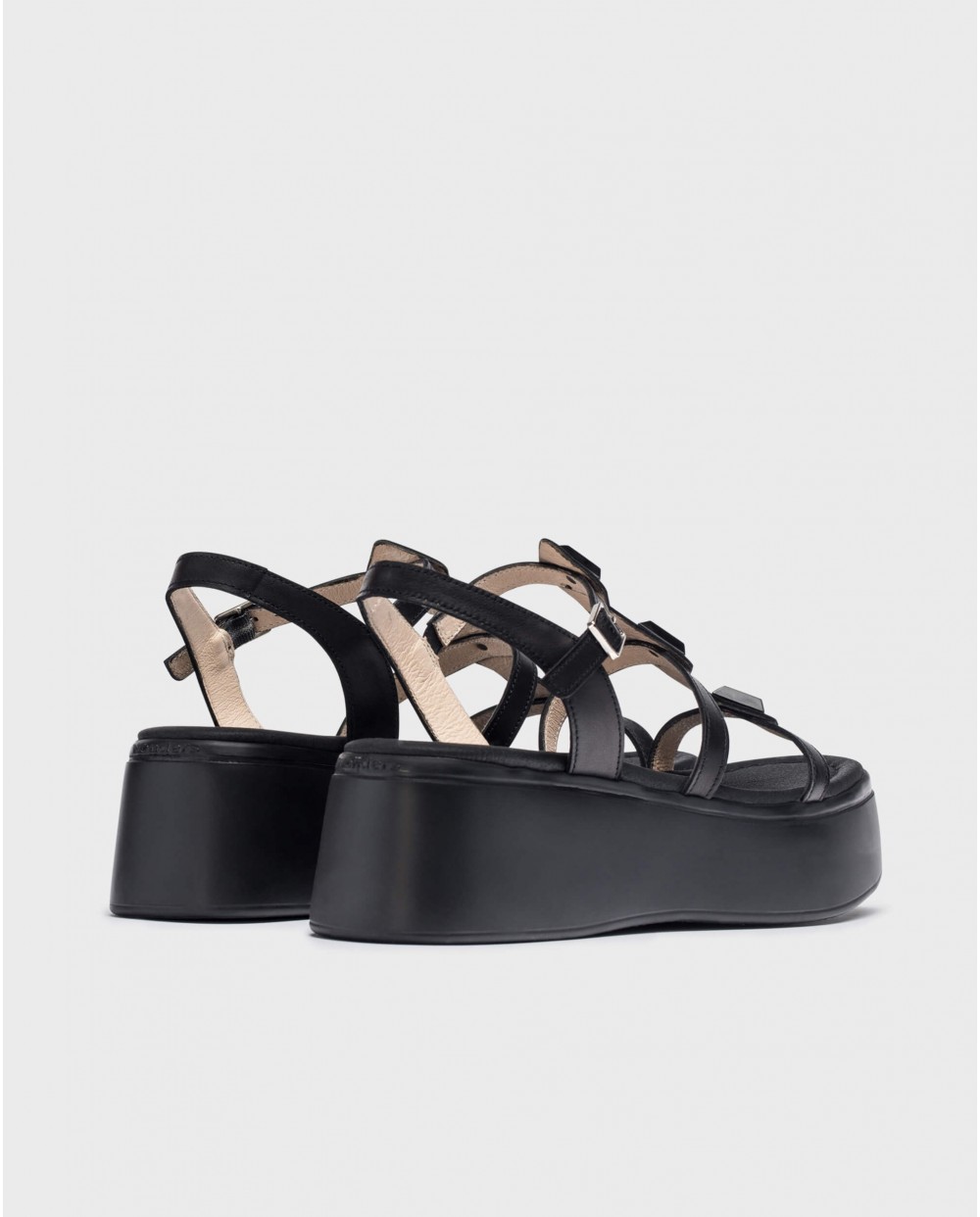 Wonders Sandalias Con Plataforma CAROLINA Negro