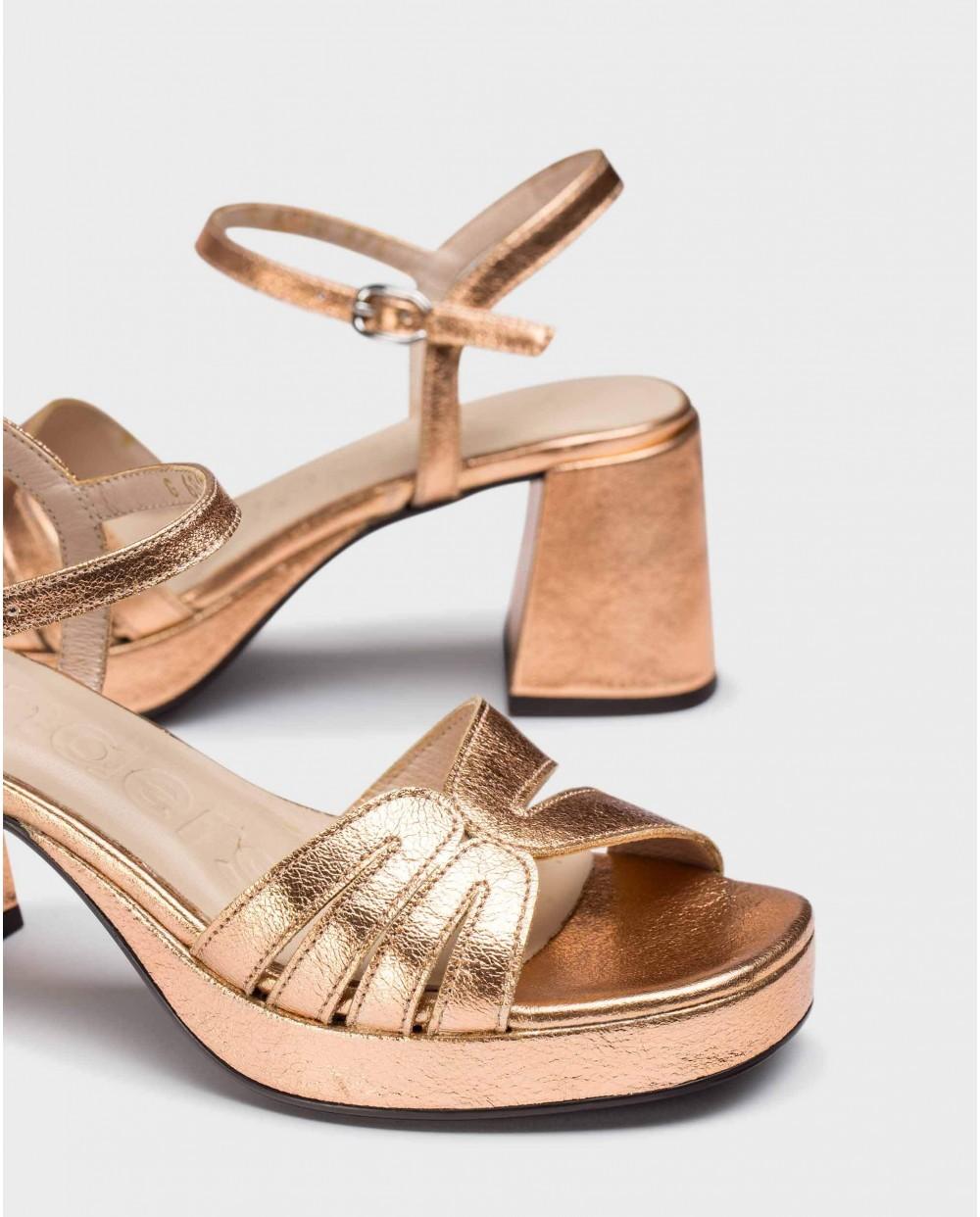 Wonders Sandalias DANNA Oro Rosa