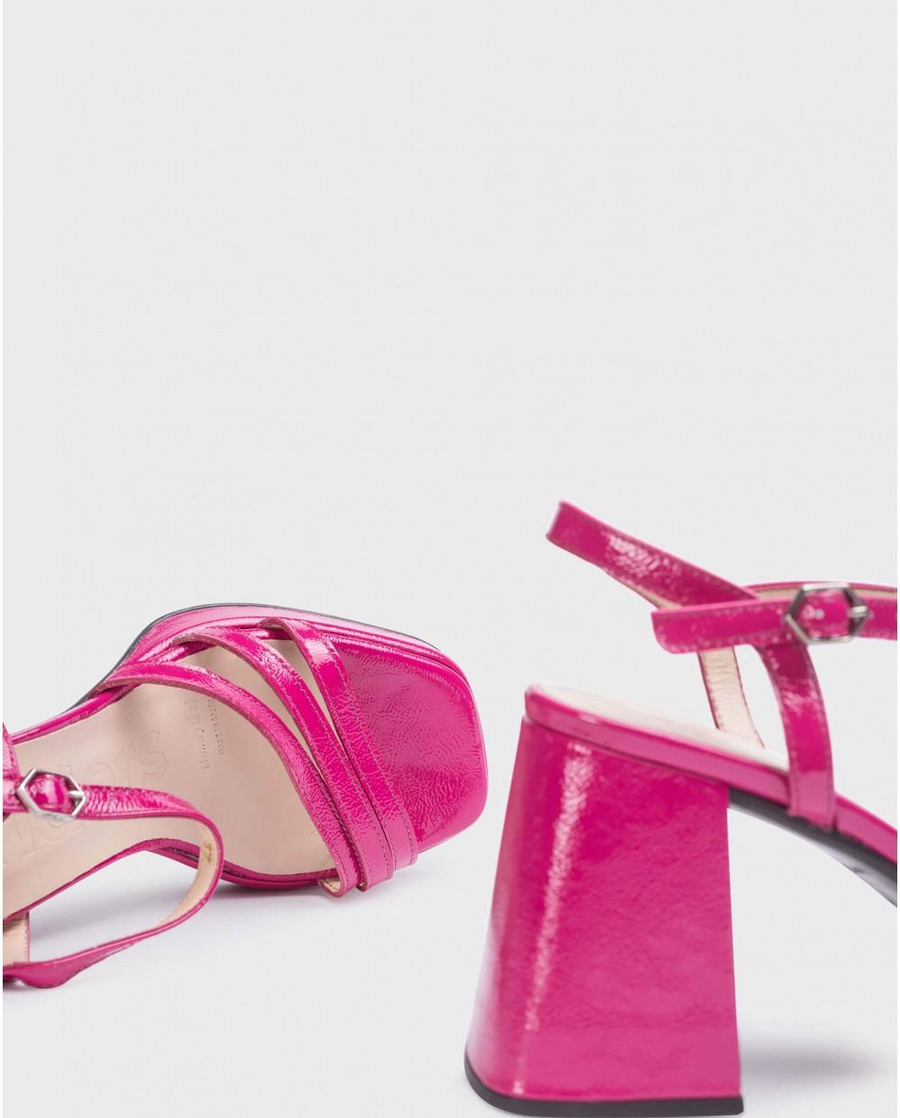 Wonders Sandalias LOVE Fucsia
