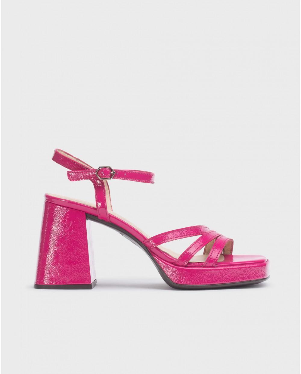 wonders Sandalias LOVE Fucsia