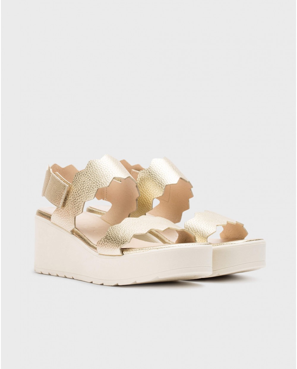 Wonders Sandalias PÚRPURA Platino