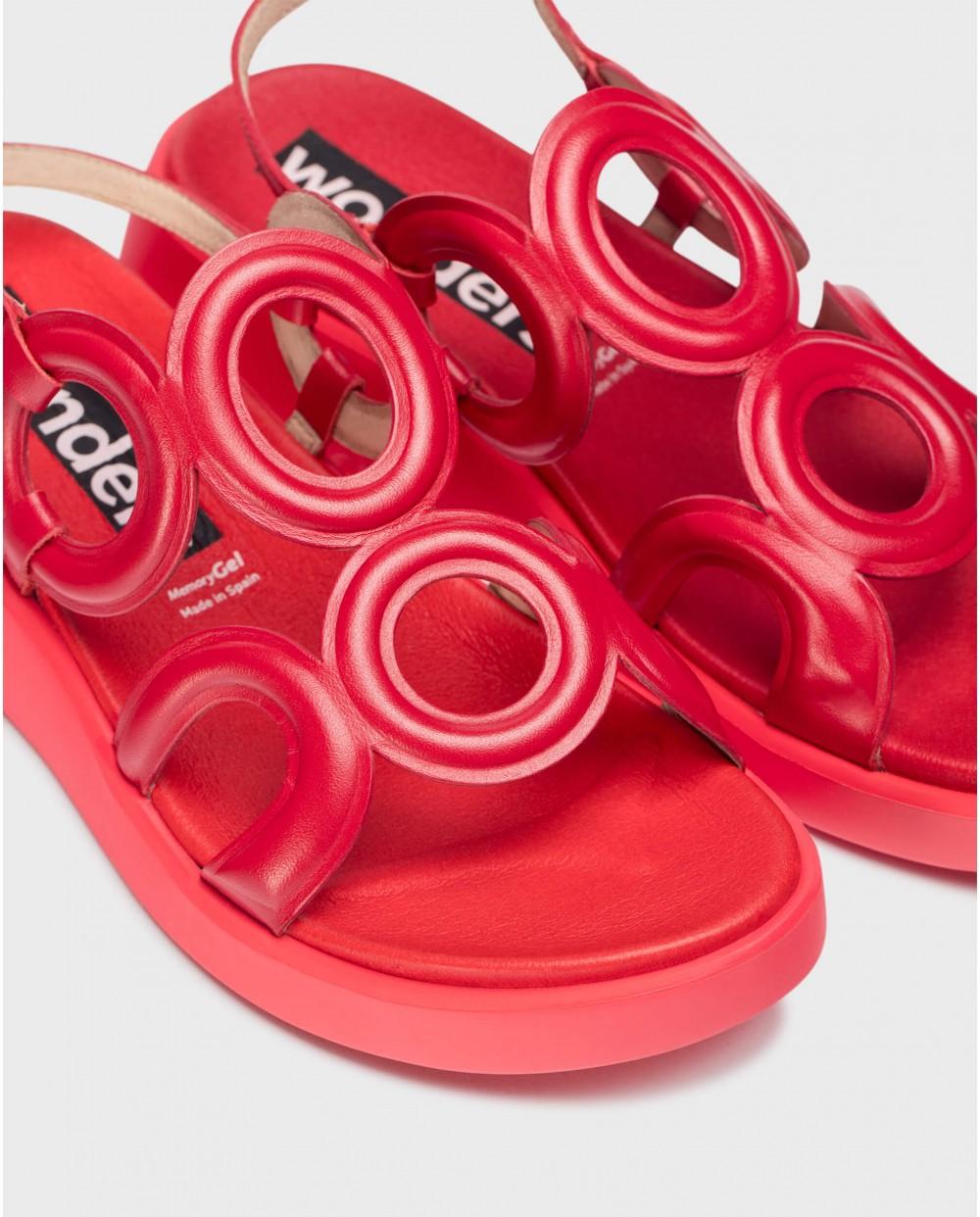 Wonders Sandalias TOLEDO Rojos