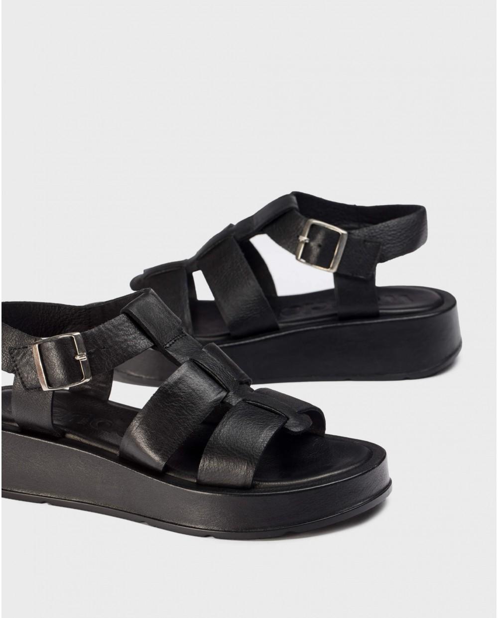 Wonders Sandalias ZAHARA Negras