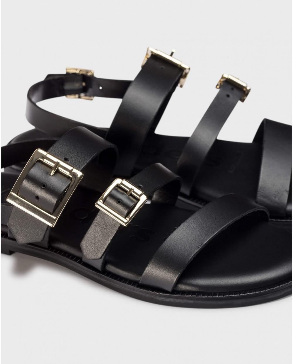 Wonders Sandalias ZORION Negras