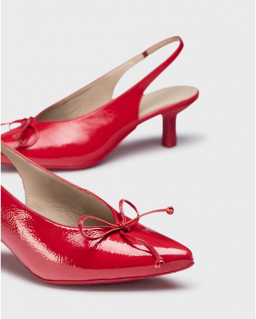 Wonders Zapatos Destalonados INGRID Rojos