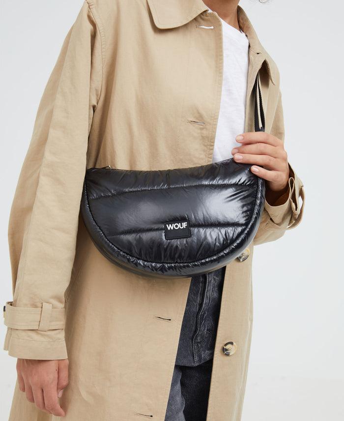 Wouf Black Glossy Crossbody Bag