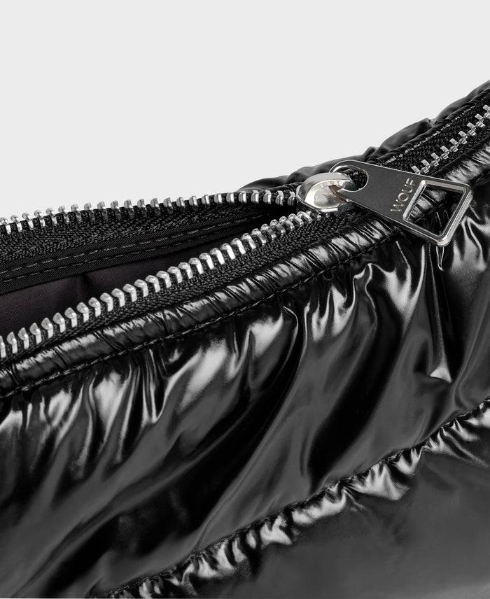 Wouf Black Glossy Crossbody Bag