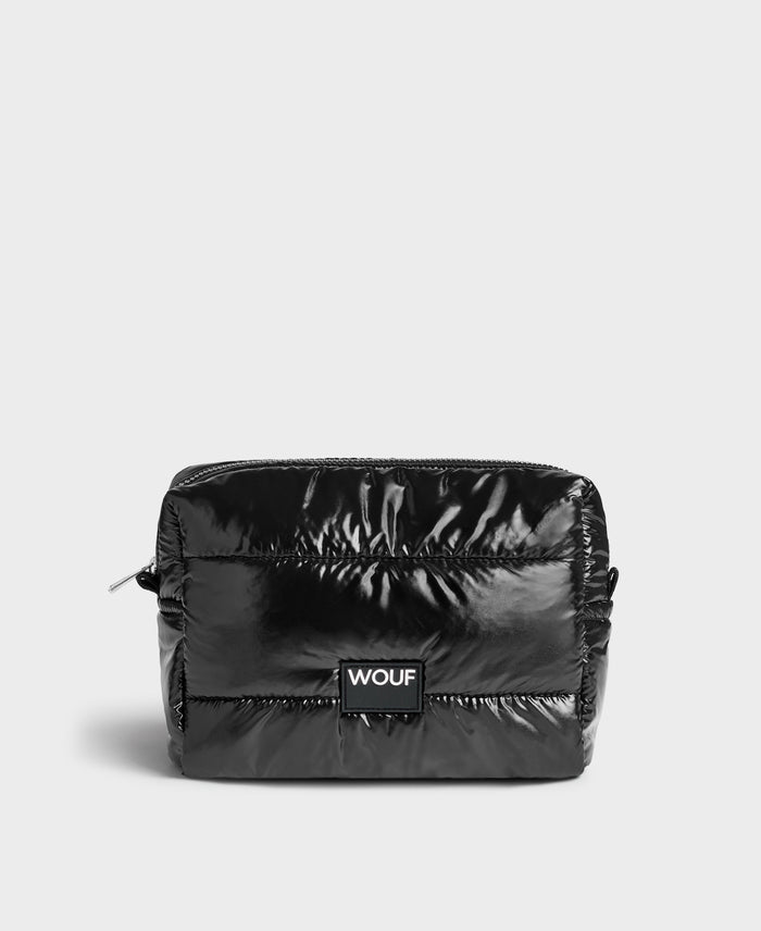 wouf Black Glossy Toiletry Bag