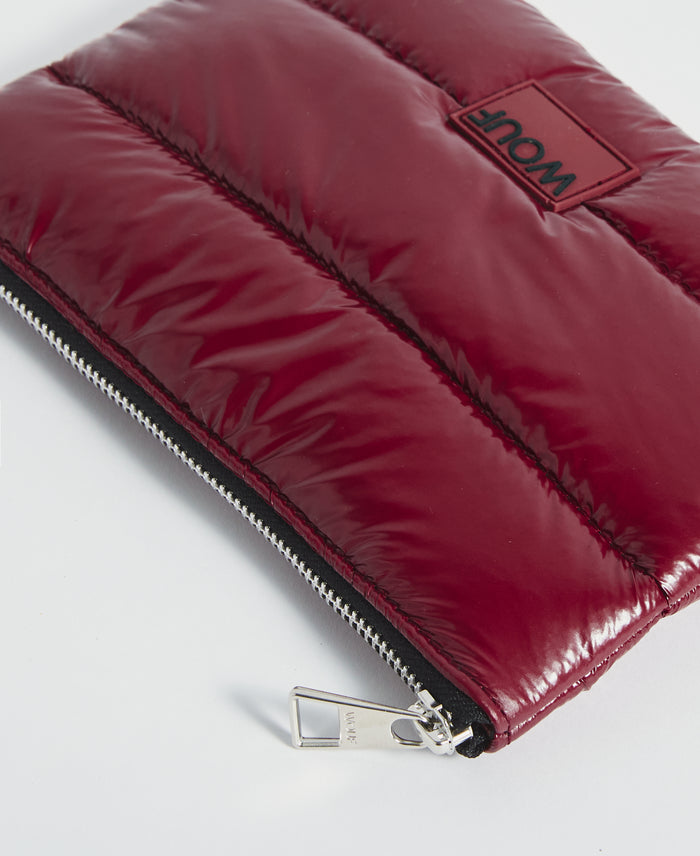 Wouf Burgundy Glossy Pouch