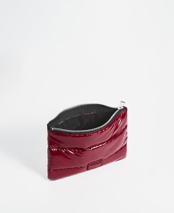 Wouf Burgundy Glossy Pouch