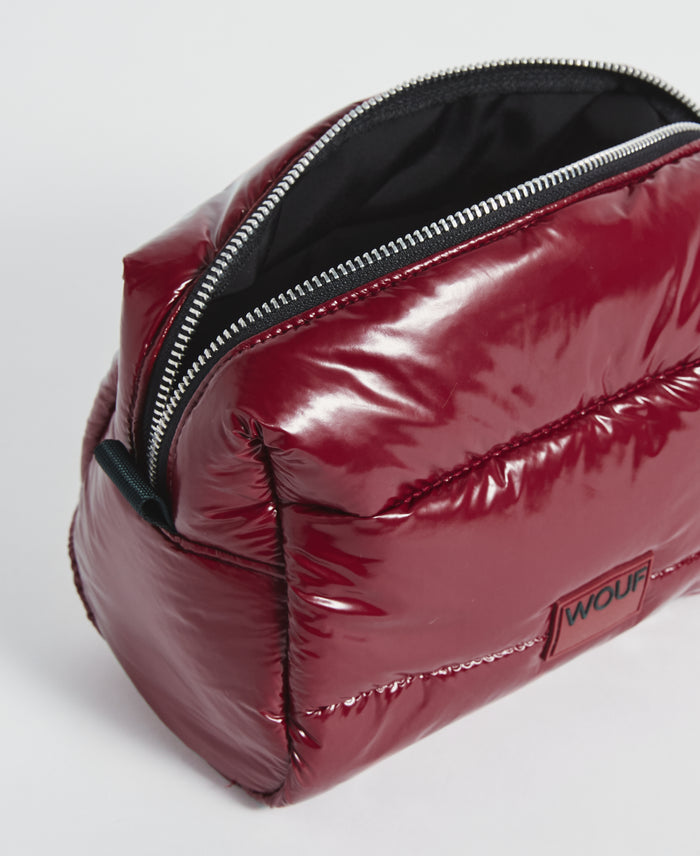 Wouf Burgundy Glossy Toiletry Bag