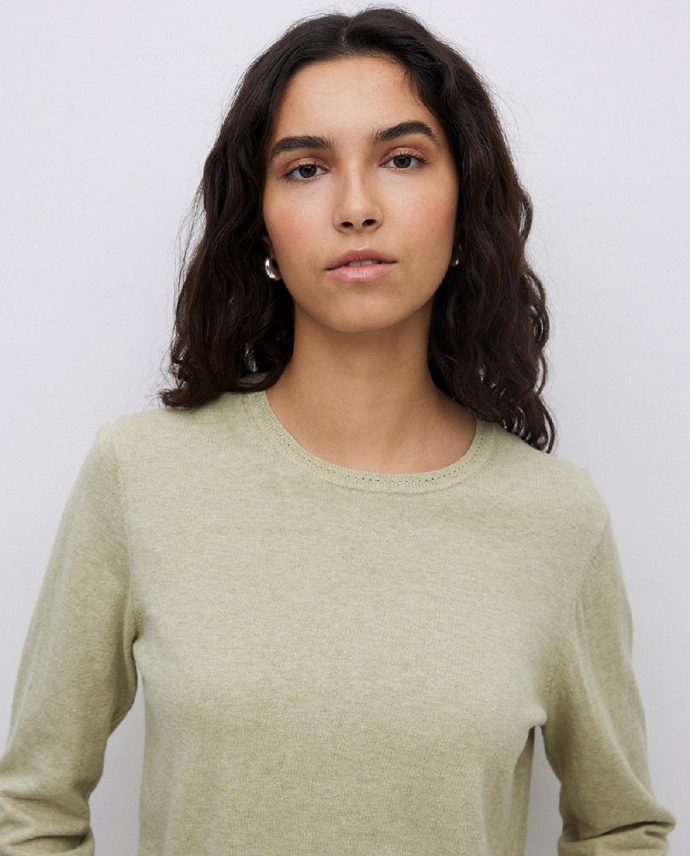yerse Jersey escote redondo algodón orgánico verde claro