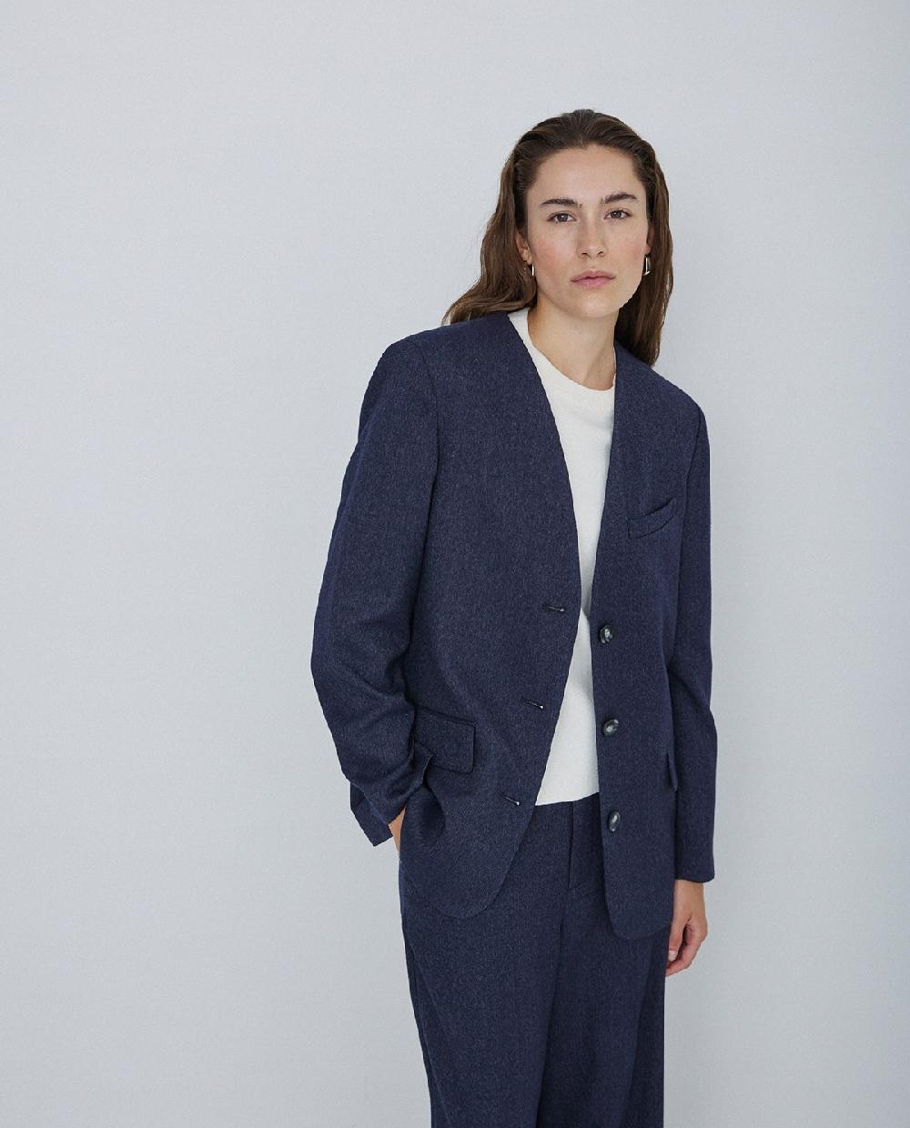 yerse Americana diseño monocolor azul marino