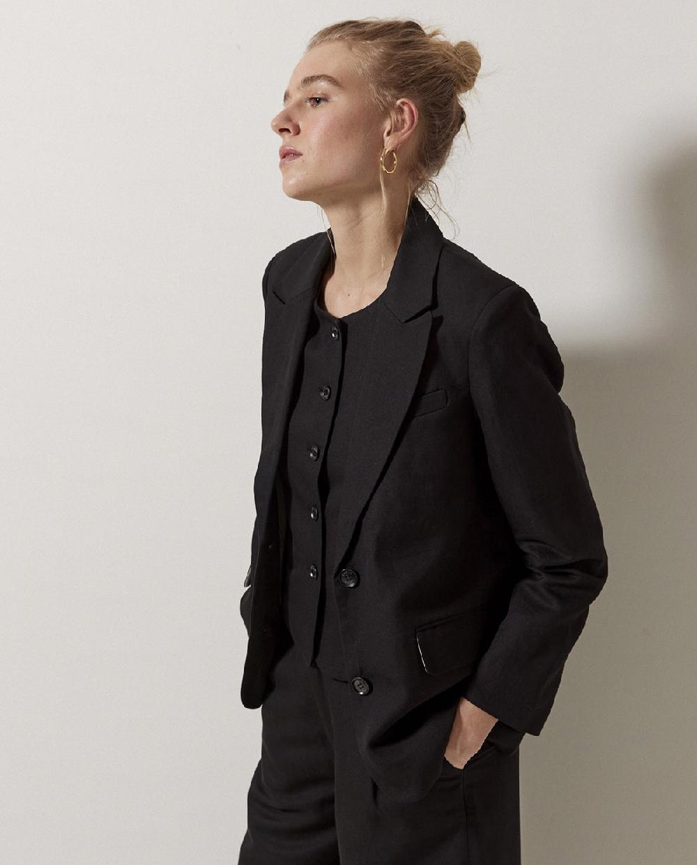 Yerse Americana Mezcla Lino Negro