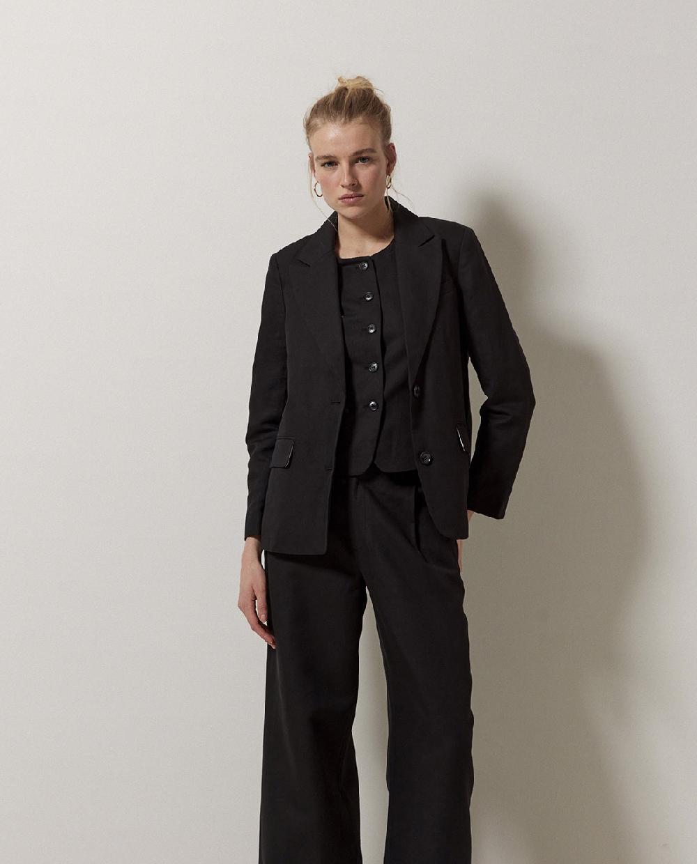 Yerse Americana Mezcla Lino Negro