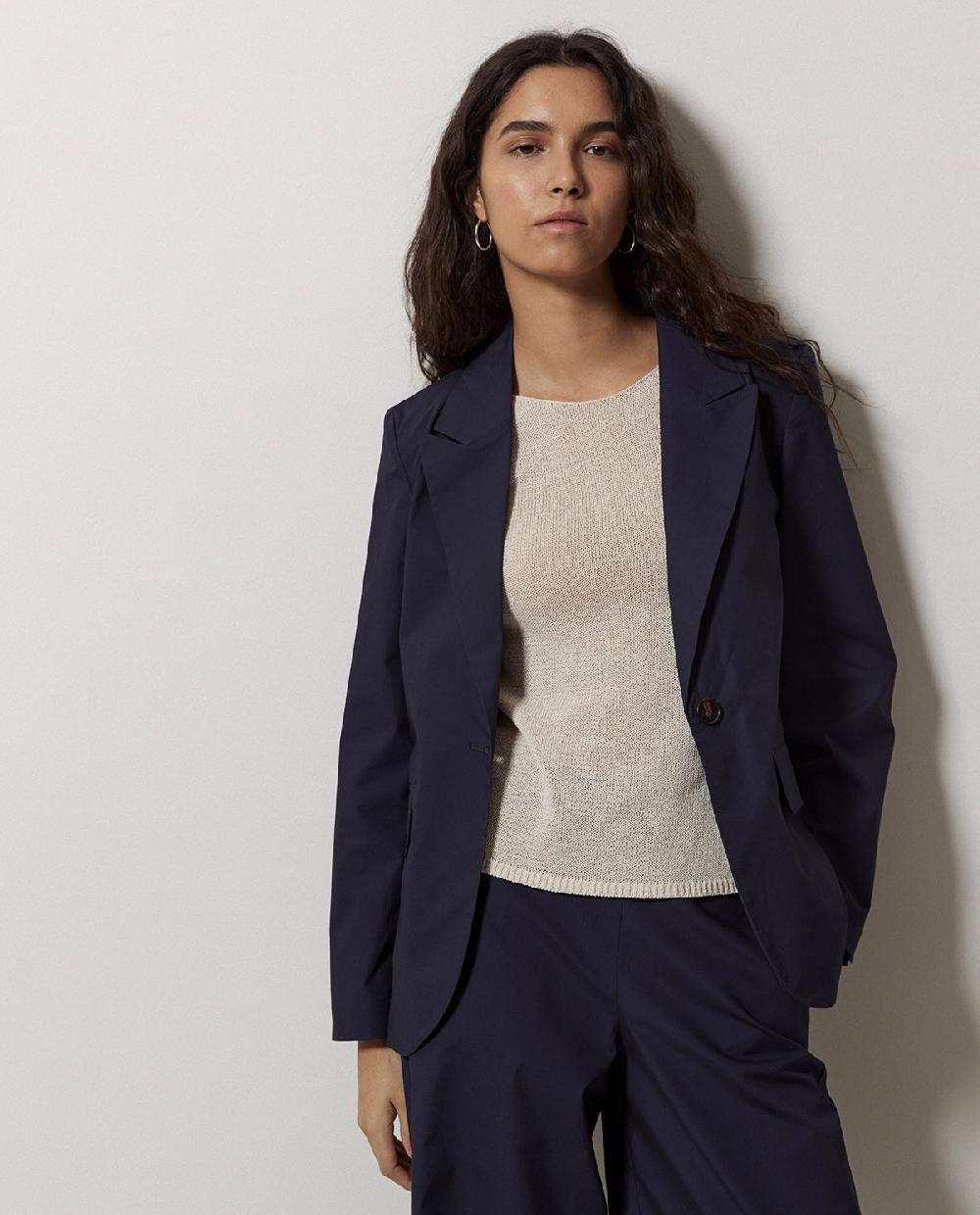 Yerse Americana Popelín Azul Oscuro