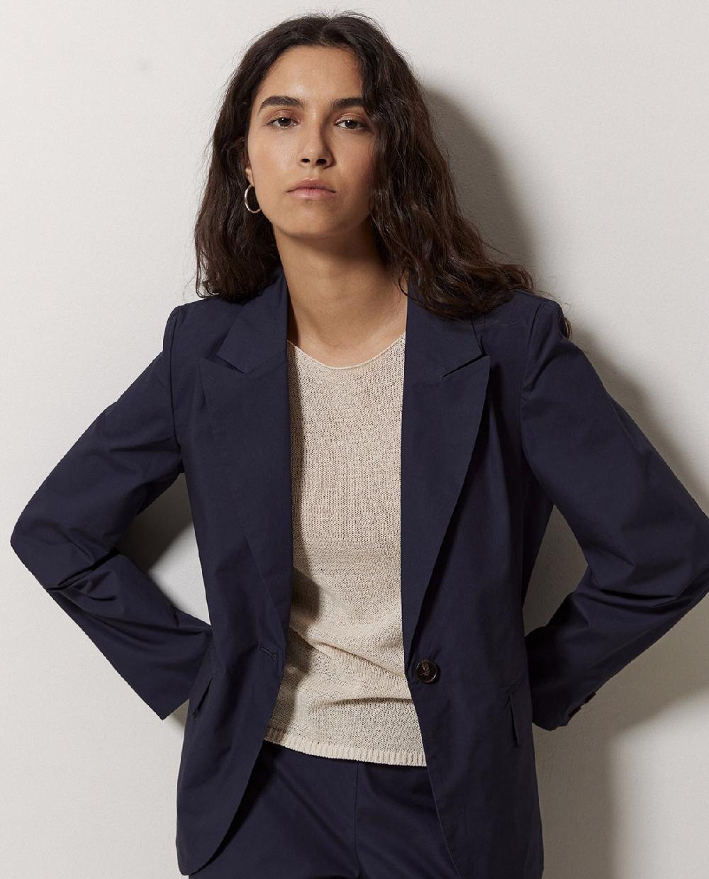 yerse Americana popelín azul oscuro