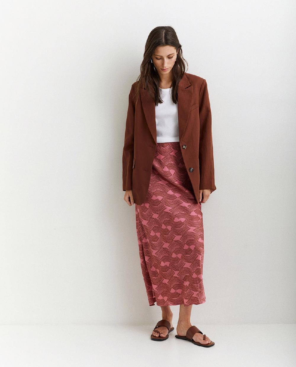 Yerse Americana Traje Lino Chocolate