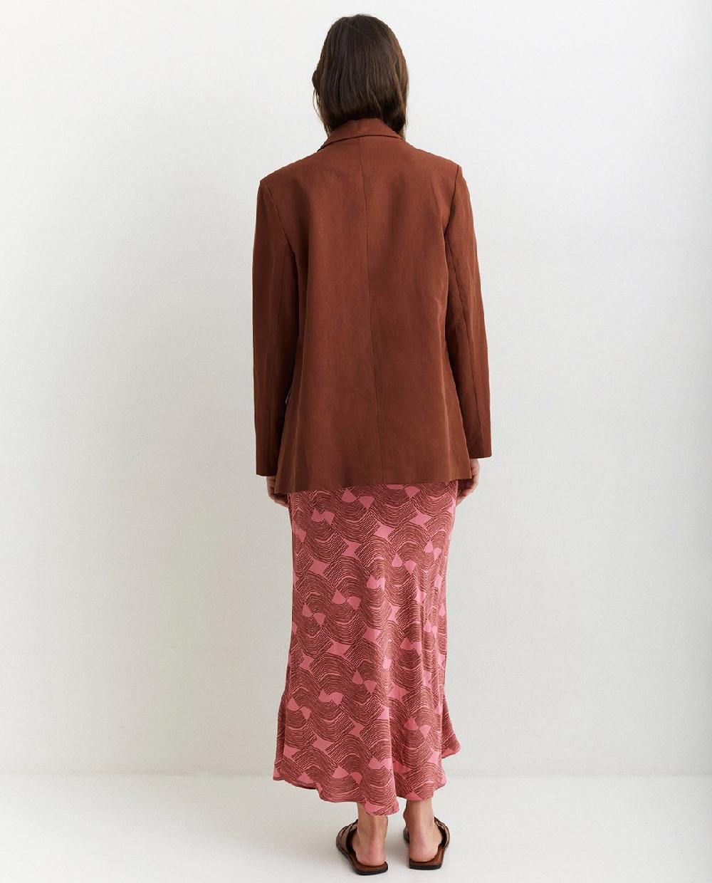 Yerse Americana Traje Lino Chocolate