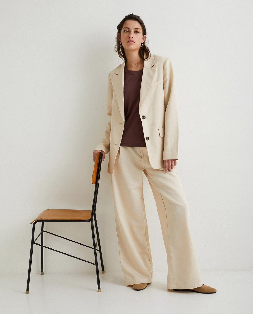 yerse Americana traje lino natural