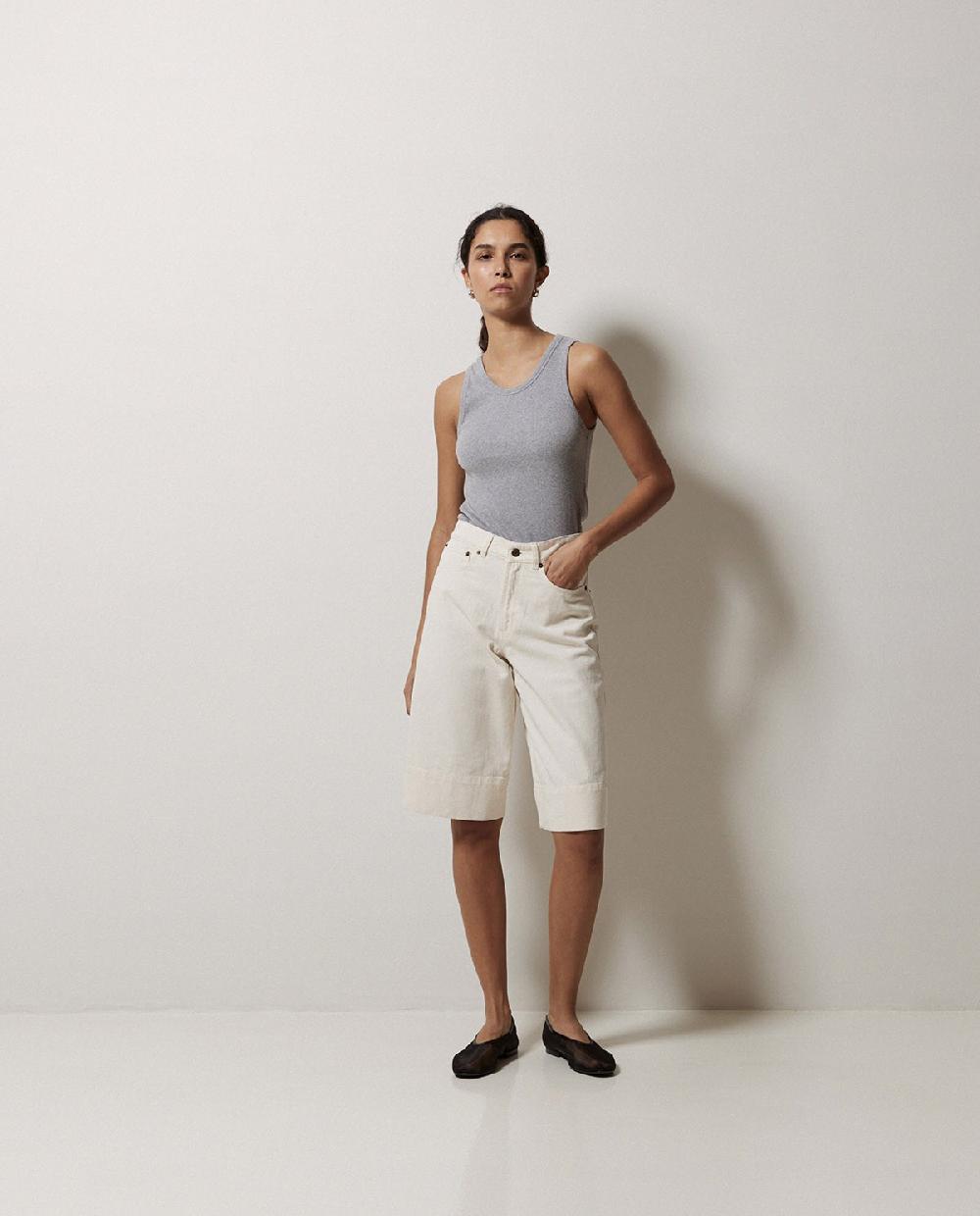 Yerse Bermudas Denim Crudo