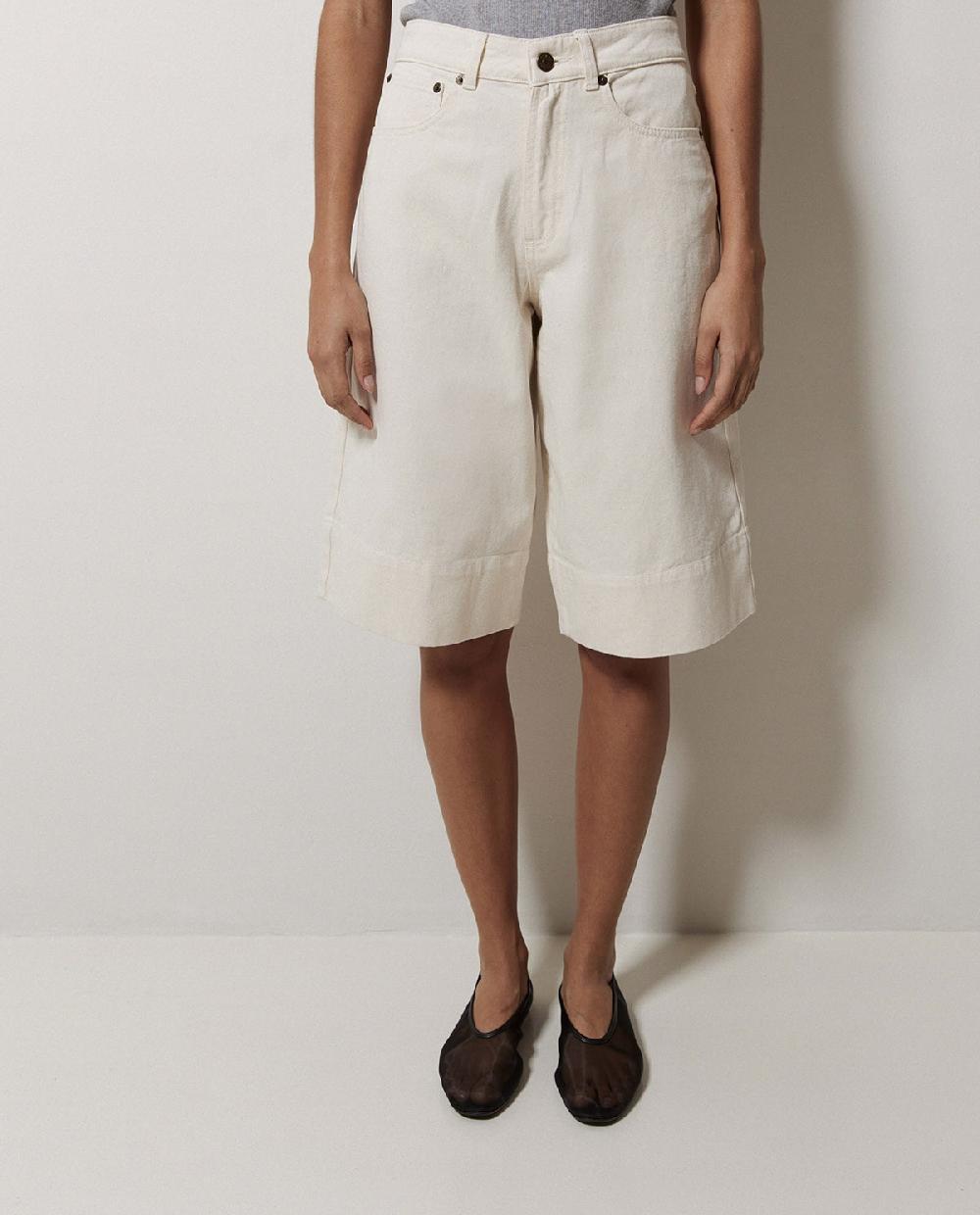 Yerse Bermudas Denim Crudo