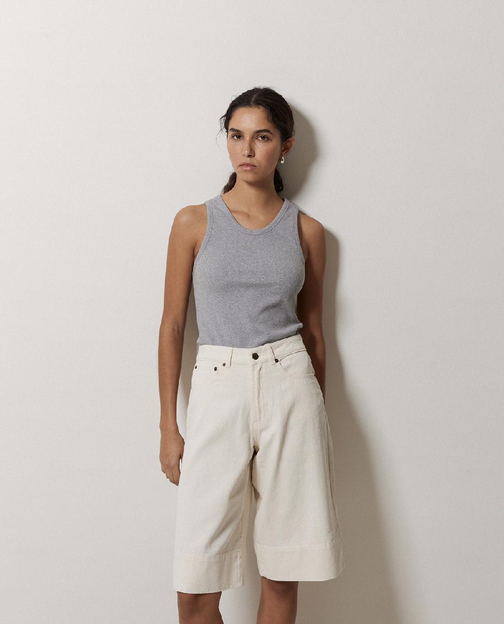 Yerse Bermudas Denim Crudo