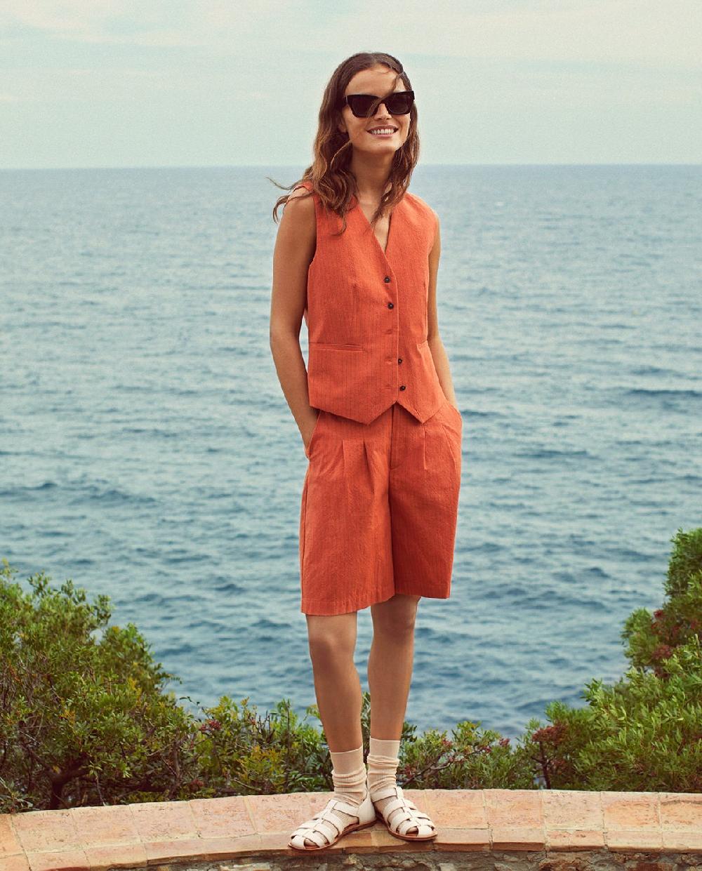 Yerse Bermudas Pinzas Naranja