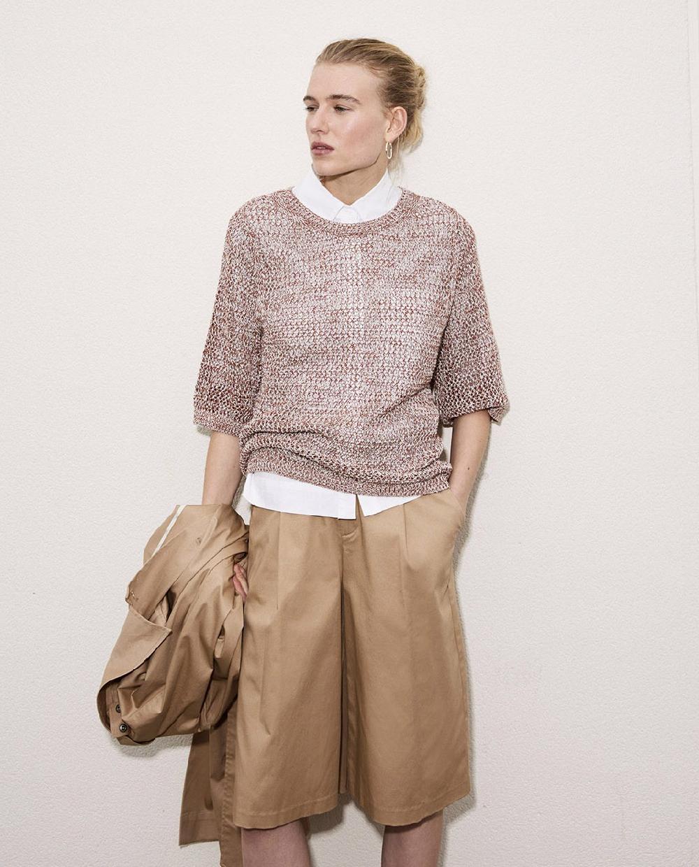 yerse Bermudas tejido gabardina camel