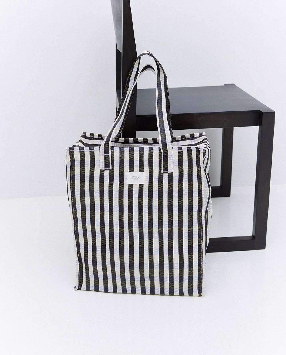 yerse Bolsa tote cuadros negro