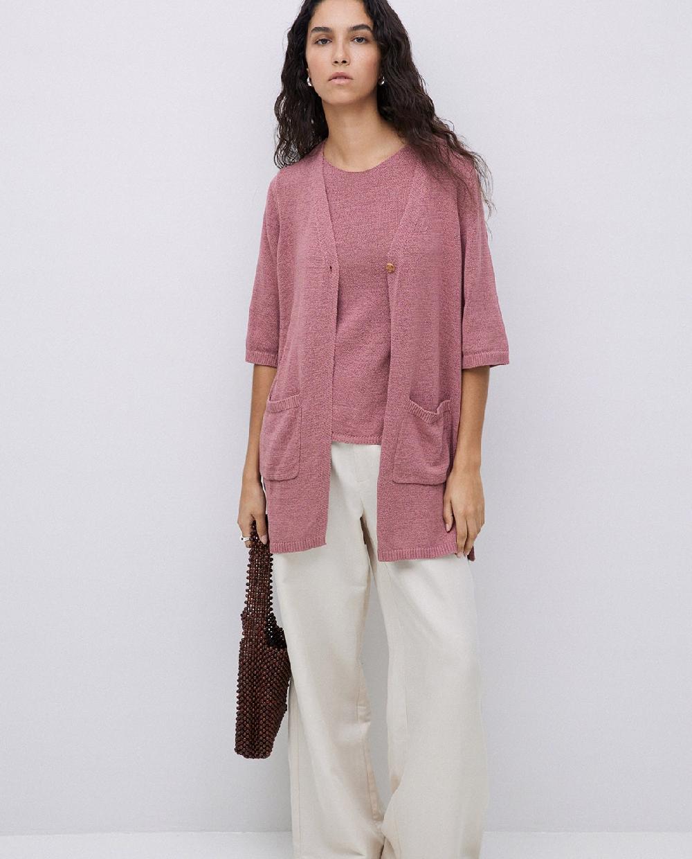 Yerse Bolso Abalorios Madera Chocolate