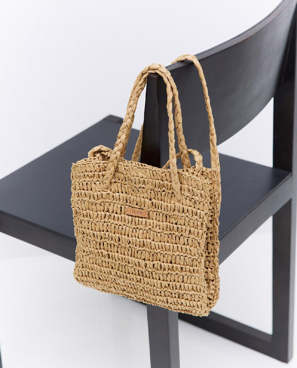 Yerse Bolso Bandolera Rafia Natural