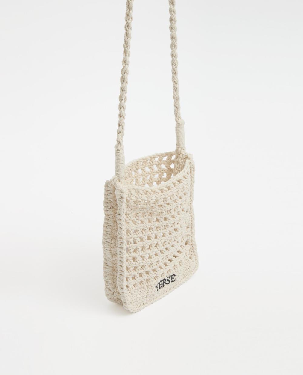 Yerse Bolso Handmade De Crochet Crudo